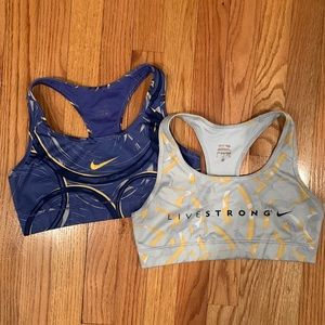 Nike live strong sport’s bras